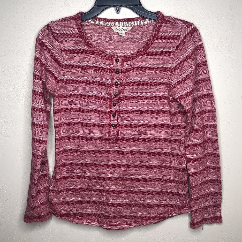 Lucky Brand Striped long sleeve shirt sz S